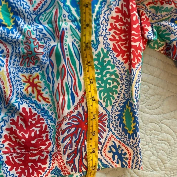 Lilly Pulitzer The Chipper Shorts Bermuda Size 0 Red & Blue Coral pattern Preppy - Picture 9 of 11